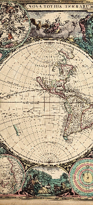 Tenda a rullo con stampa di una mappa del mondo