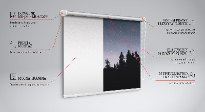 Tenda a rullo per porta finestra con motivo cielo stellato