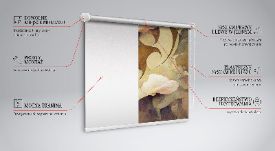 Tenda a rullo per interni con motivo a fiori rosa