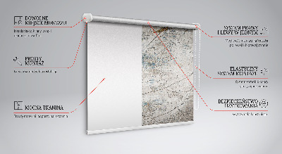 Tenda a rullo in tessuto con fantasia foglie riflesse