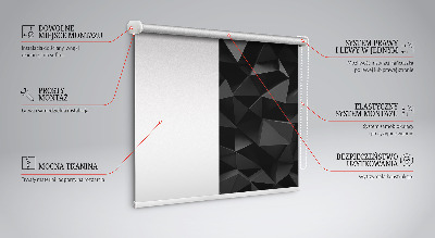 Tenda a rullo interna oscurante nel colore nero origami