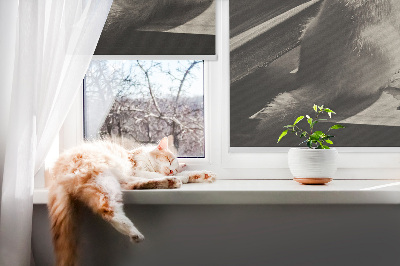 Tenda a rullo interna oscurante con stampa gatti alla finestra