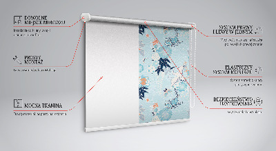 Tenda a rullo oscurante per finestra nel colore natura blu