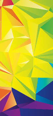 Tenda a rullo interna oscurante con motivo origami colorato