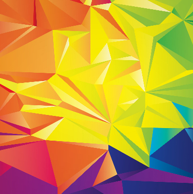 Tenda a rullo interna oscurante con motivo origami colorato