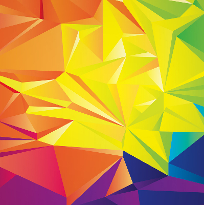 Tenda a rullo interna oscurante con motivo origami colorato