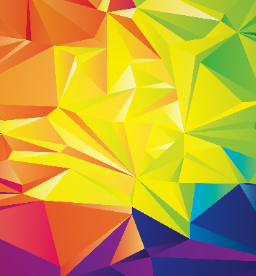 Tenda a rullo interna oscurante con motivo origami colorato