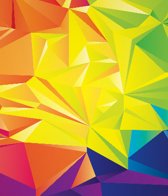 Tenda a rullo interna oscurante con motivo origami colorato