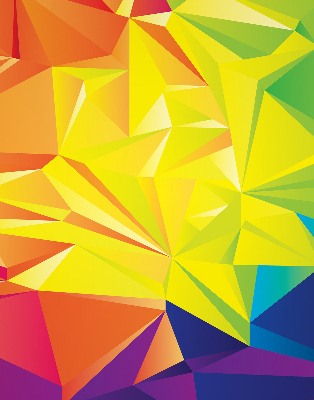Tenda a rullo interna oscurante con motivo origami colorato