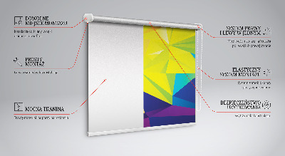 Tenda a rullo interna oscurante con motivo origami colorato
