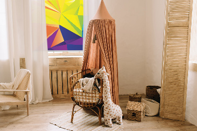 Tenda a rullo interna oscurante con motivo origami colorato