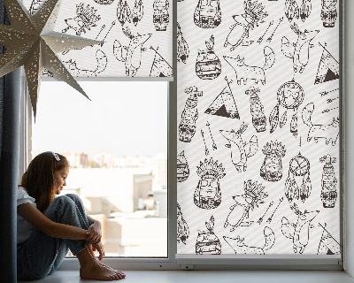 Tenda a rullo oscurante per finestra con fantasia a disegni