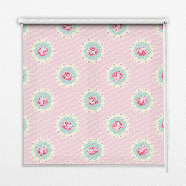Tenda a rullo oscurante modello rose per finestra