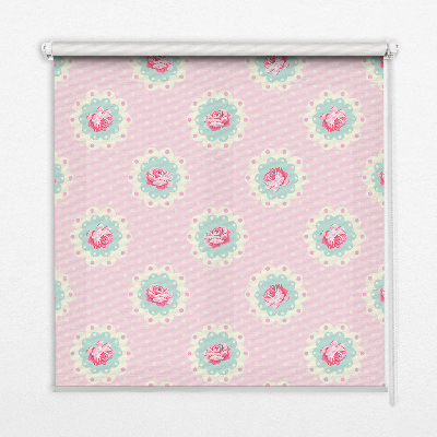 Tenda a rullo oscurante modello rose per finestra
