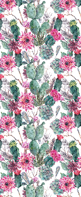 Tenda a rullo interna oscurante motivo fiore di cactus