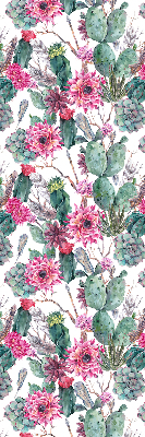 Tenda a rullo interna oscurante motivo fiore di cactus
