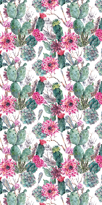 Tenda a rullo interna oscurante motivo fiore di cactus
