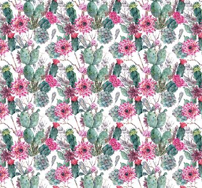 Tenda a rullo interna oscurante motivo fiore di cactus