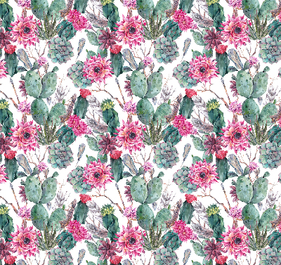 Tenda a rullo interna oscurante motivo fiore di cactus