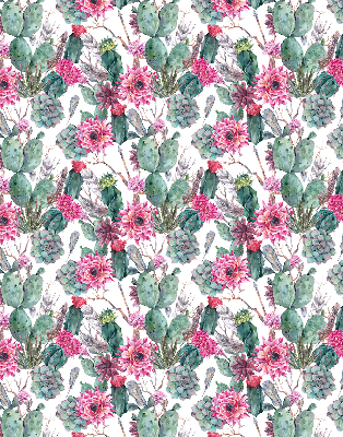 Tenda a rullo interna oscurante motivo fiore di cactus