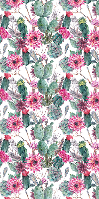 Tenda a rullo interna oscurante motivo fiore di cactus
