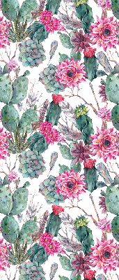 Tenda a rullo interna oscurante motivo fiore di cactus