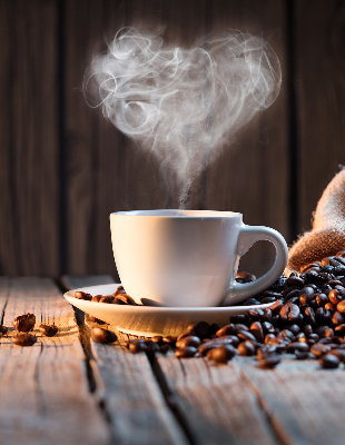 Tenda a rullo interna oscurante dal design a tazza di caffè