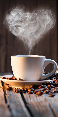 Tenda a rullo interna oscurante dal design a tazza di caffè