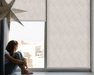 Tenda a rullo oscurante per finestra a strisce beige
