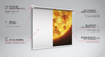 Tenda a rullo interna oscurante di colore giallo per finestra