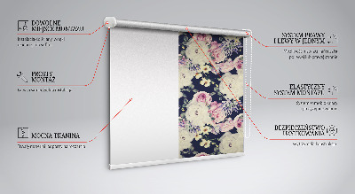 Tenda a rullo oscurante in tessuto modello Rose
