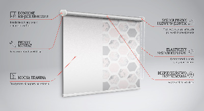 Tenda a rullo interna per finestra oscurante modello esagoni