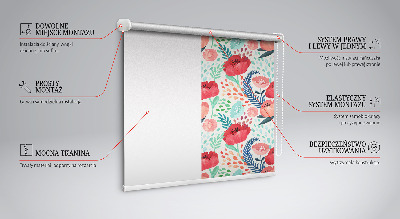 Tenda a rullo oscurante per porta finestra modello papavero