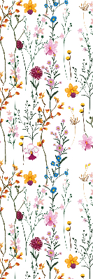 Tenda a rullo oscurante con fantasia di fiori colorati