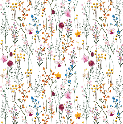 Tenda a rullo oscurante con fantasia di fiori colorati