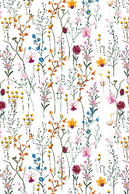 Tenda a rullo oscurante con fantasia di fiori colorati
