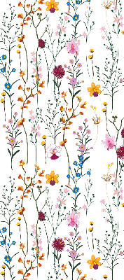 Tenda a rullo oscurante con fantasia di fiori colorati