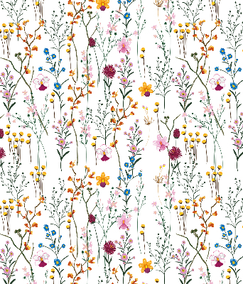 Tenda a rullo oscurante con fantasia di fiori colorati