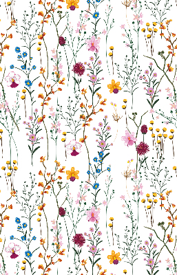 Tenda a rullo oscurante con fantasia di fiori colorati