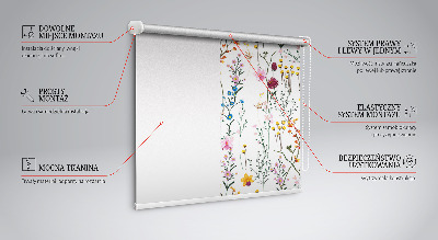 Tenda a rullo oscurante con fantasia di fiori colorati