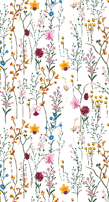 Tenda a rullo oscurante con fantasia di fiori colorati