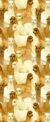Tenda a rullo interna oscurante decorata con un branco di alpaca