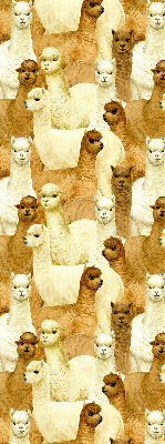 Tenda a rullo interna oscurante decorata con un branco di alpaca
