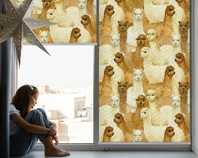 Tenda a rullo interna oscurante decorata con un branco di alpaca