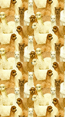Tenda a rullo interna oscurante decorata con un branco di alpaca