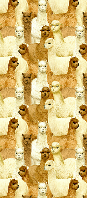 Tenda a rullo interna oscurante decorata con un branco di alpaca