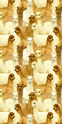 Tenda a rullo interna oscurante decorata con un branco di alpaca