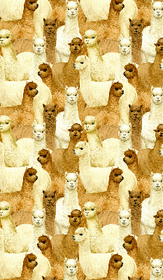 Tenda a rullo interna oscurante decorata con un branco di alpaca