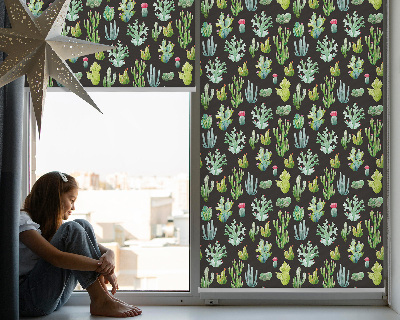Tenda a rullo oscurante per porta finestra modello cactus