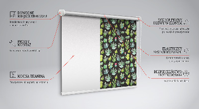 Tenda a rullo oscurante per porta finestra modello cactus